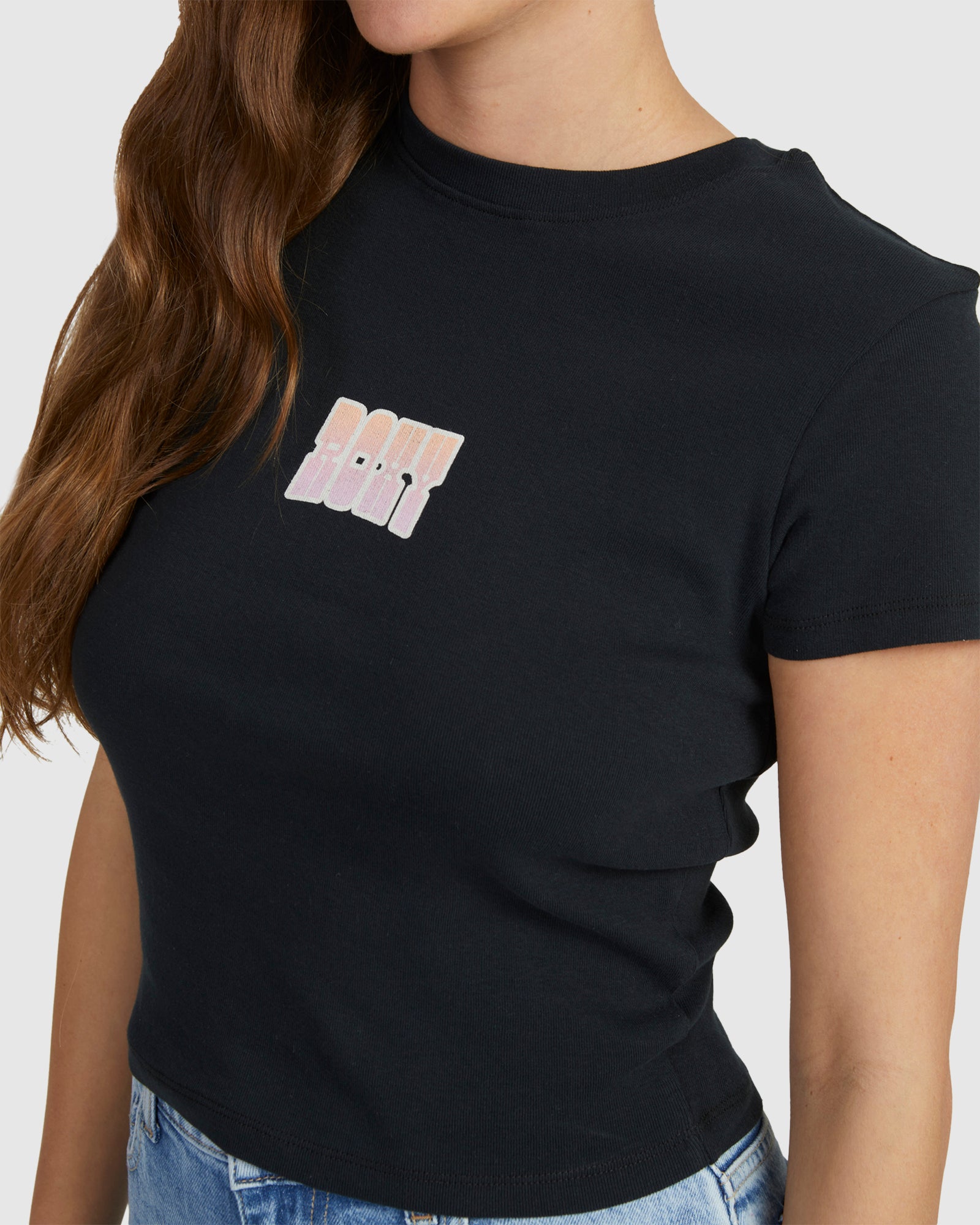 Womens Summertime Glow Baby Tee T-Shirt