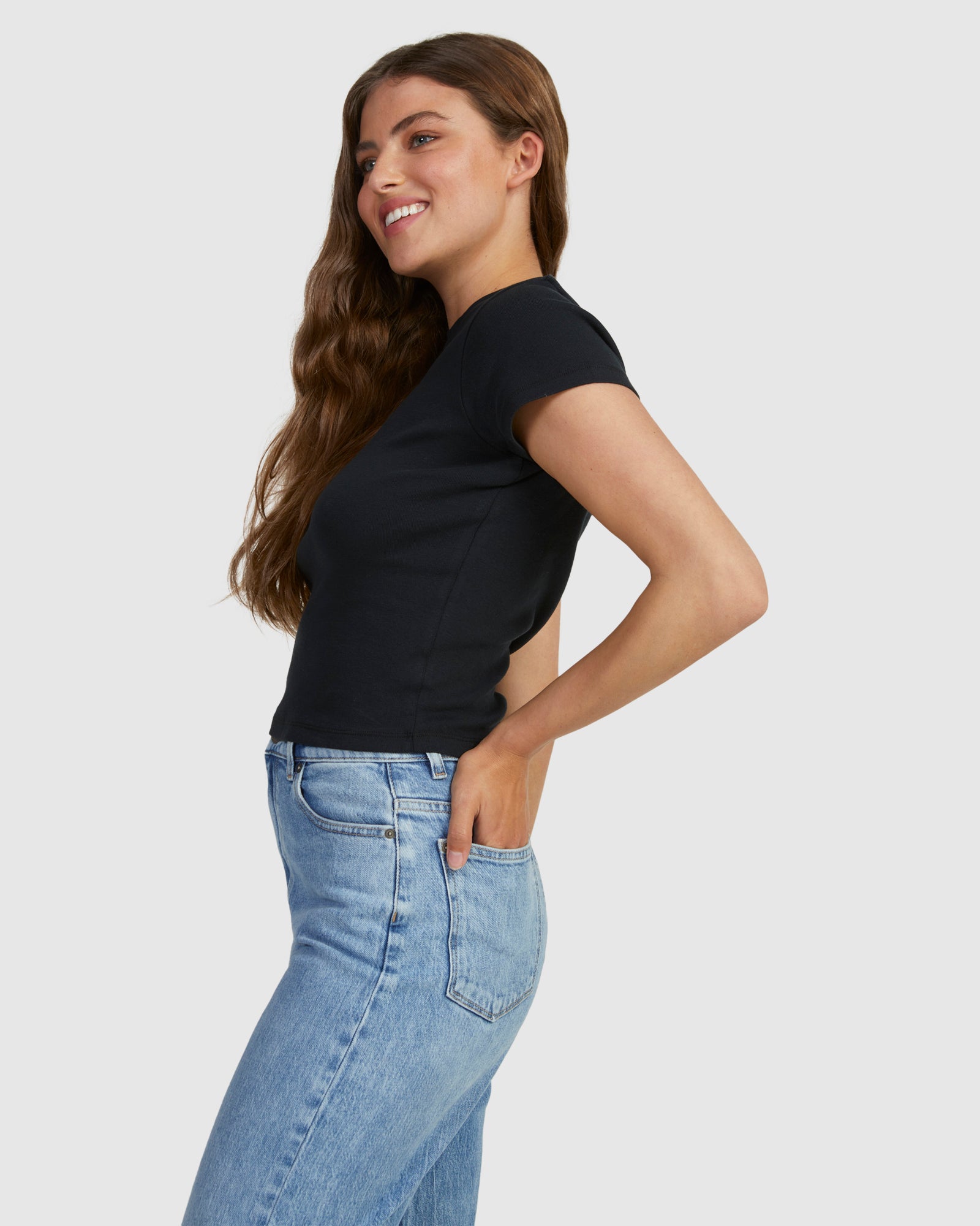 Womens Summertime Glow Baby Tee T-Shirt