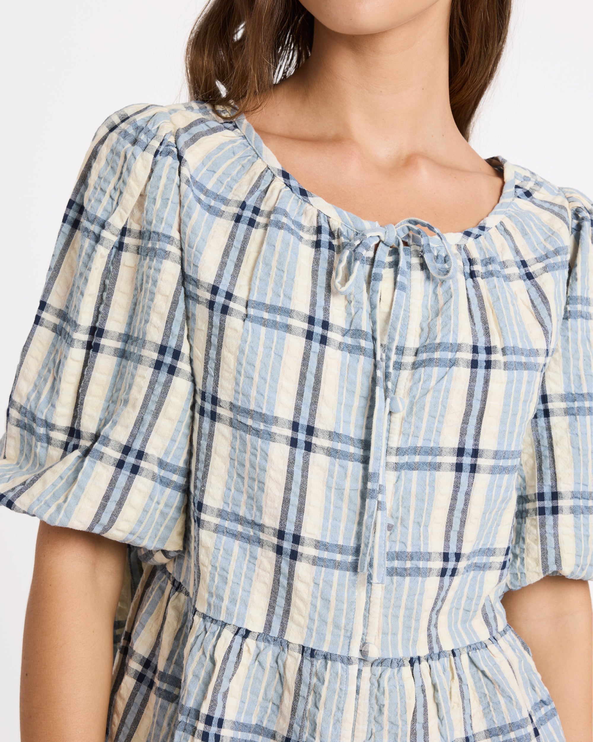 Womens Dyland Check Blouse