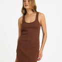 Womens Base Rib Mini Dress