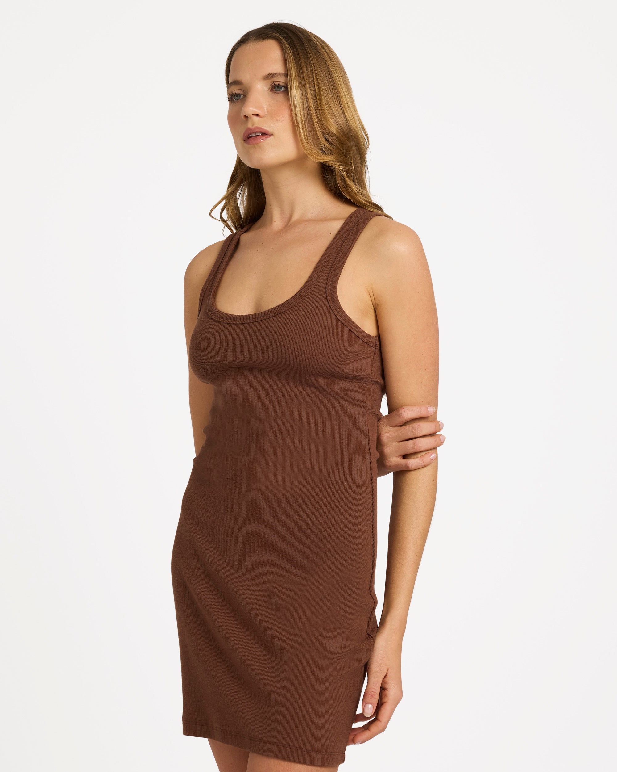 Womens Base Rib Mini Dress