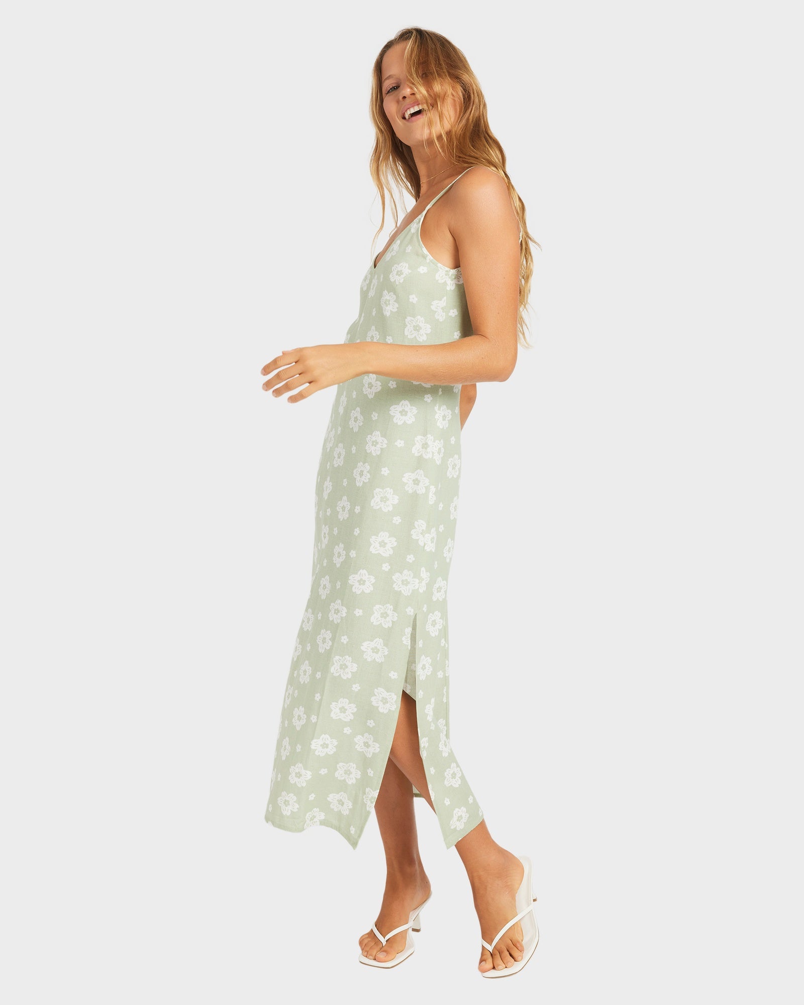 Womens Blossom Slip Midi Dress