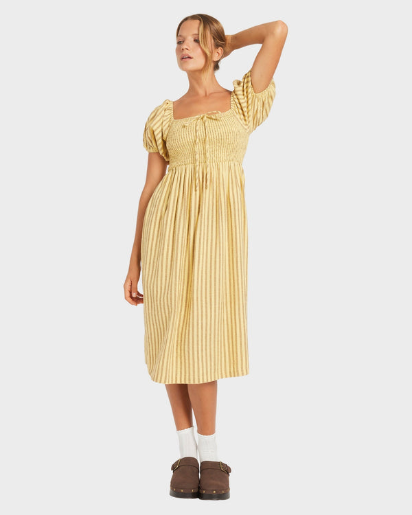 Womens Mercado Stripe Midi Dress