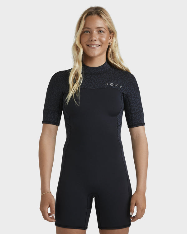 Womens 2mm Swell natural Back Zip Springsuit