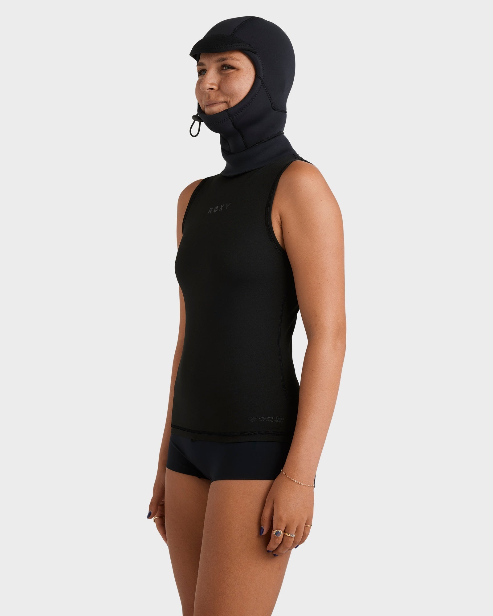 Womens 2mm Swell Natural Hooded Vest Wetsuit