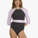 Womens Roxy Active Long Sleeve One Piece