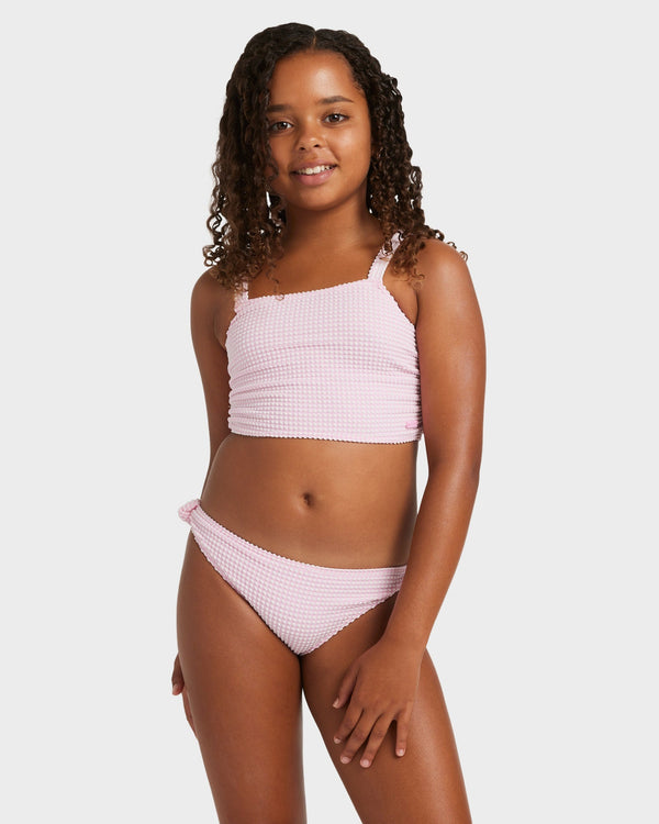 Girls 8-16 Daisy Check Crop Two Piece