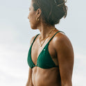 Womens Palm Shadows Tiki Tri Bikini Top