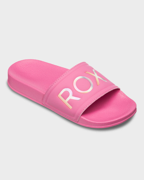 Girls 8-16 Slippy II Slider - BRIGHT ROSE/PINK CARNATION | Roxy
