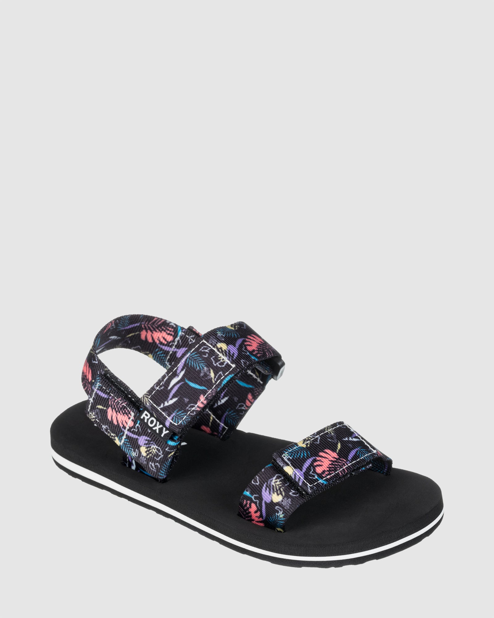 Girls 8 16 Roxy Cage Sandals BLACK PRINT Roxy