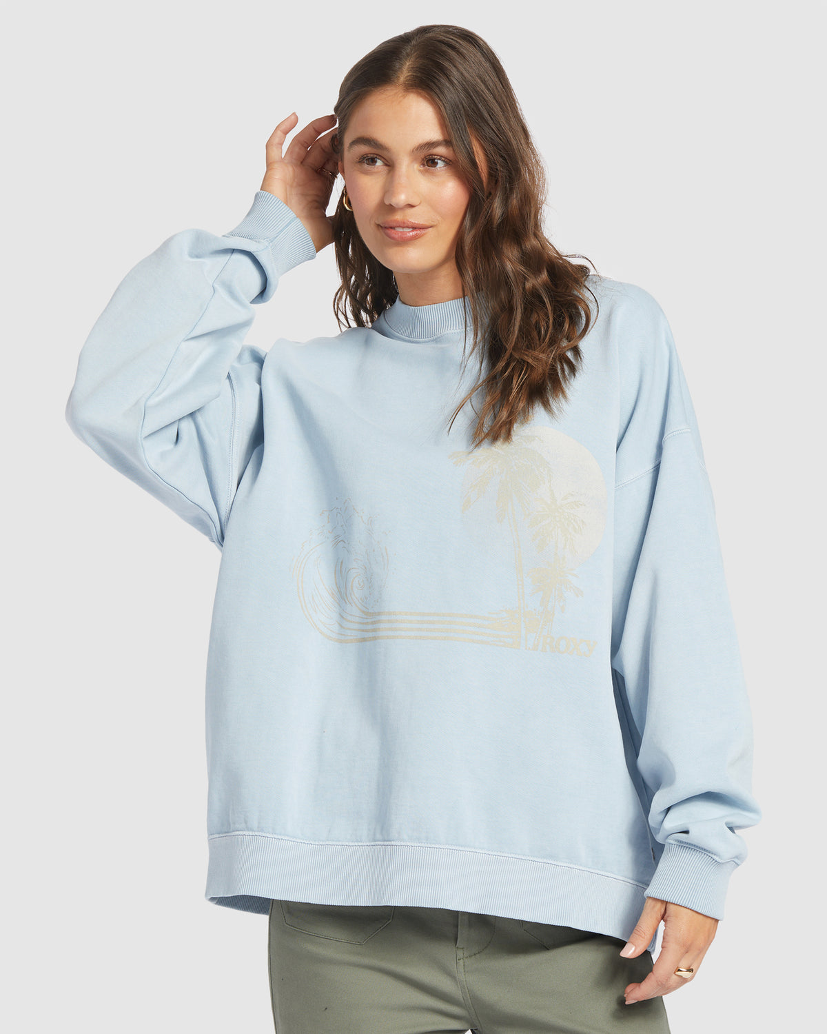 Womens Lineup Oversized Crew A Sweatshirt