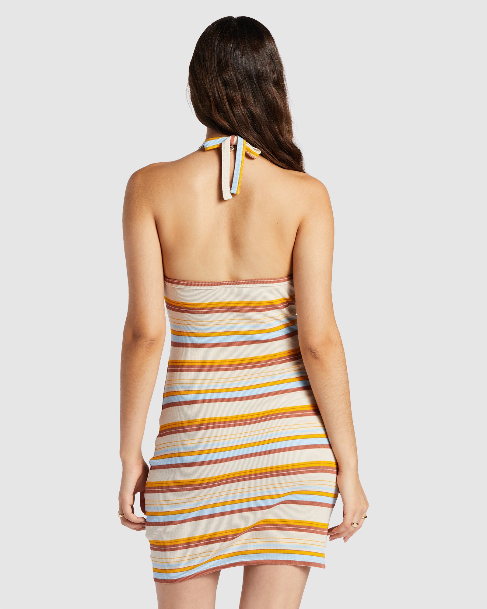 Womens Retro Coast Halter Mini Dress