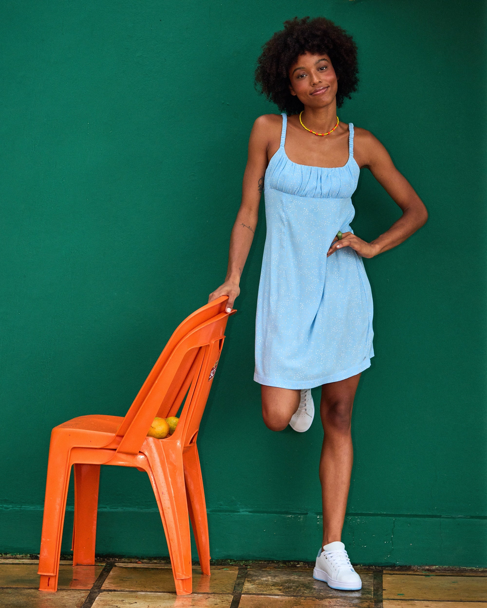 Womens Sweet Lily Mini Slip Dress