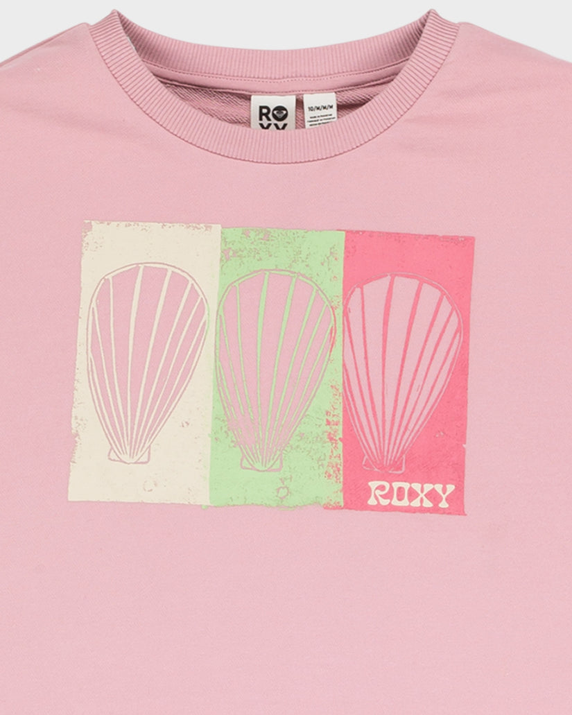 Girls 8-16 Morning Hike Terry Crew Neck