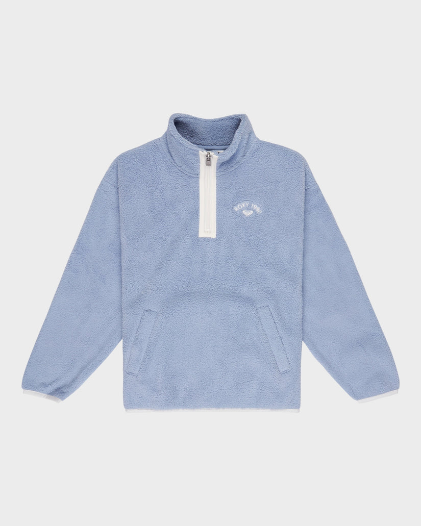 Womens Lucky Girl Half Zip Fleece Jumper