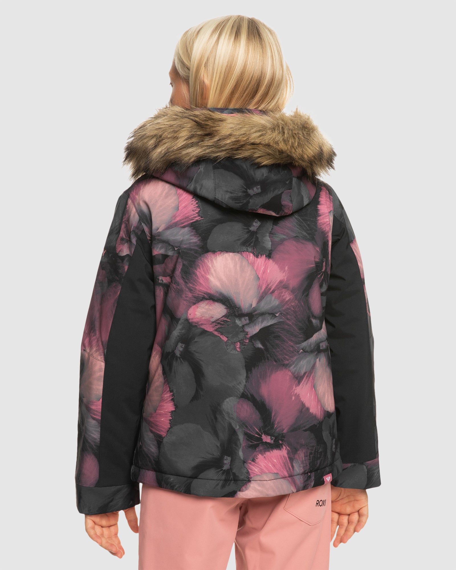 Girls 8 16 American Pie Snow Jacket TRUE BLACK PANSY PANSY RG Roxy