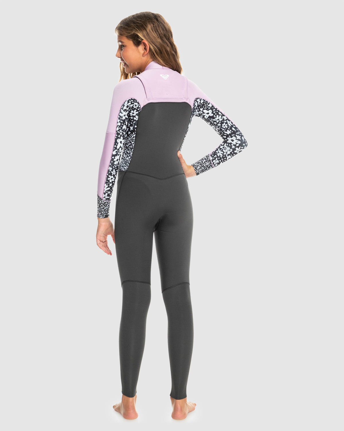 Girls 8-16 4/3Mm Swell Series Chest Zip Wetsuit