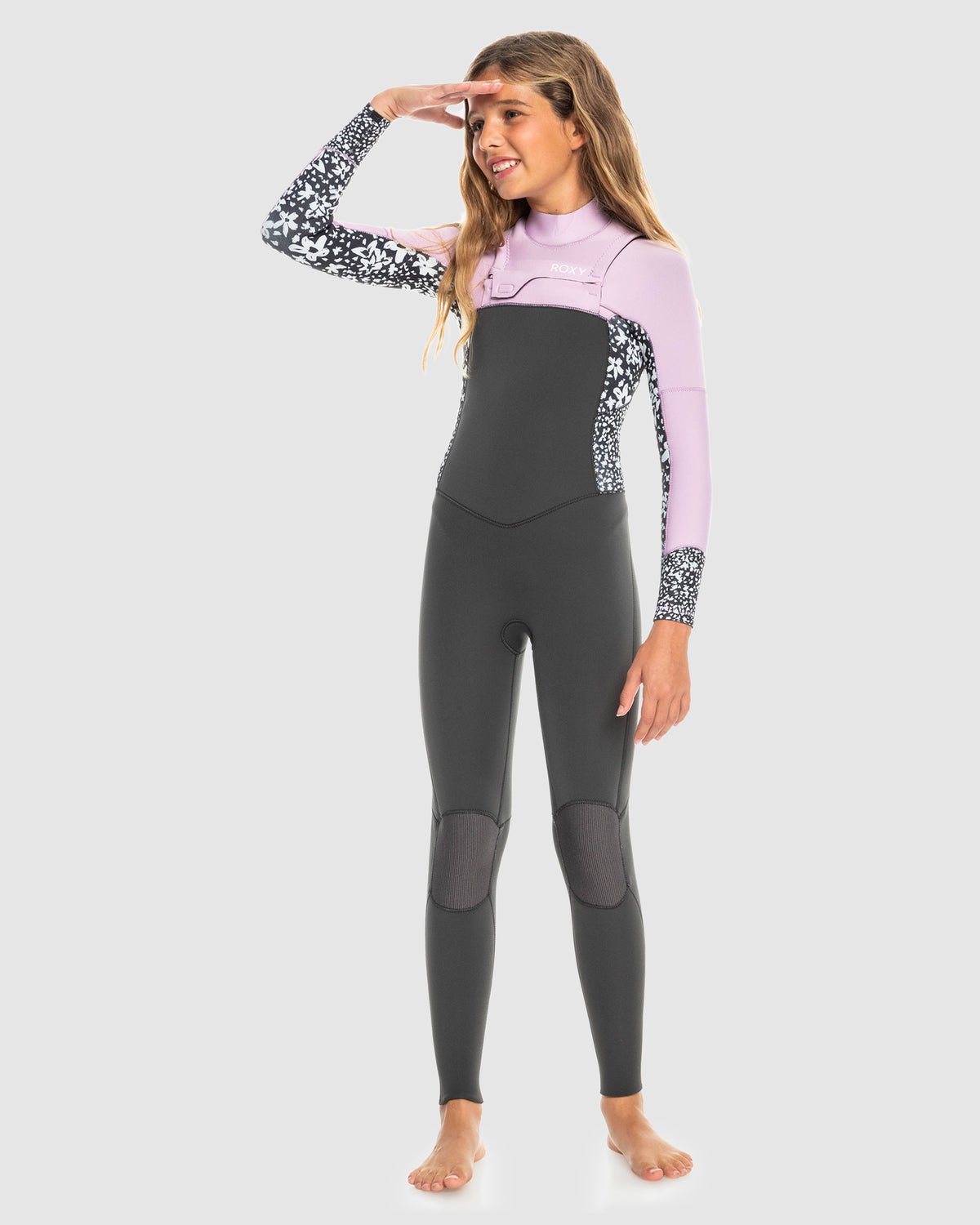 Girls 8-16 4/3Mm Swell Series Chest Zip Wetsuit