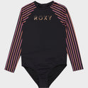 Girls 8-16 Active Floral Long Sleeve Onesie Rash Vest