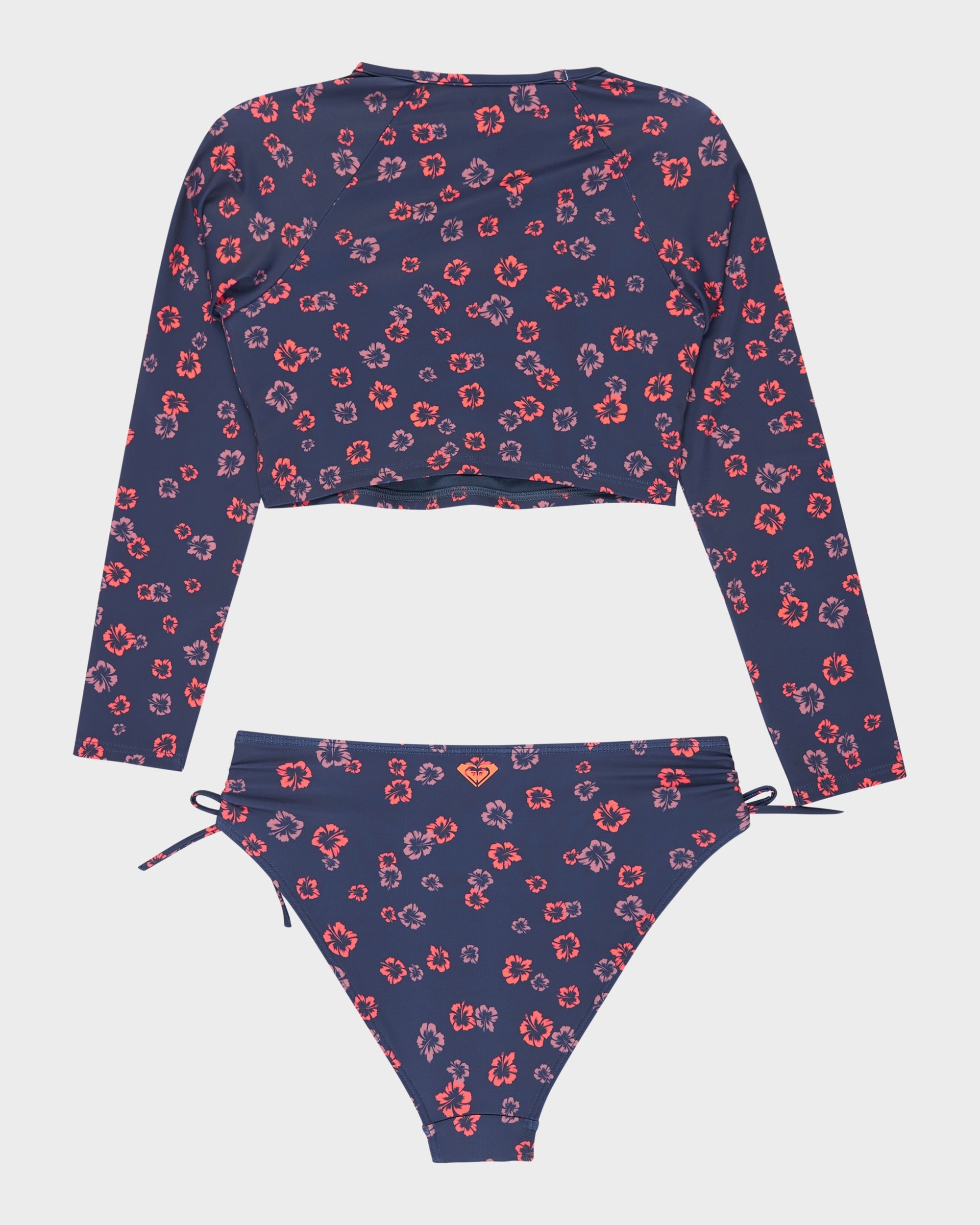 Girls 8-16 Cute Ditsy Long Sleeve Onesie Rash Vest