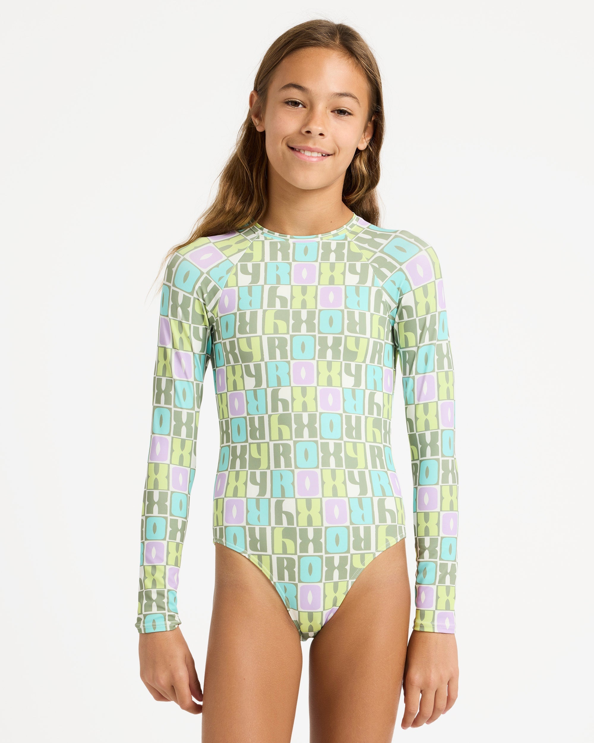 Girls 6-16 Letter Up Rash Vest