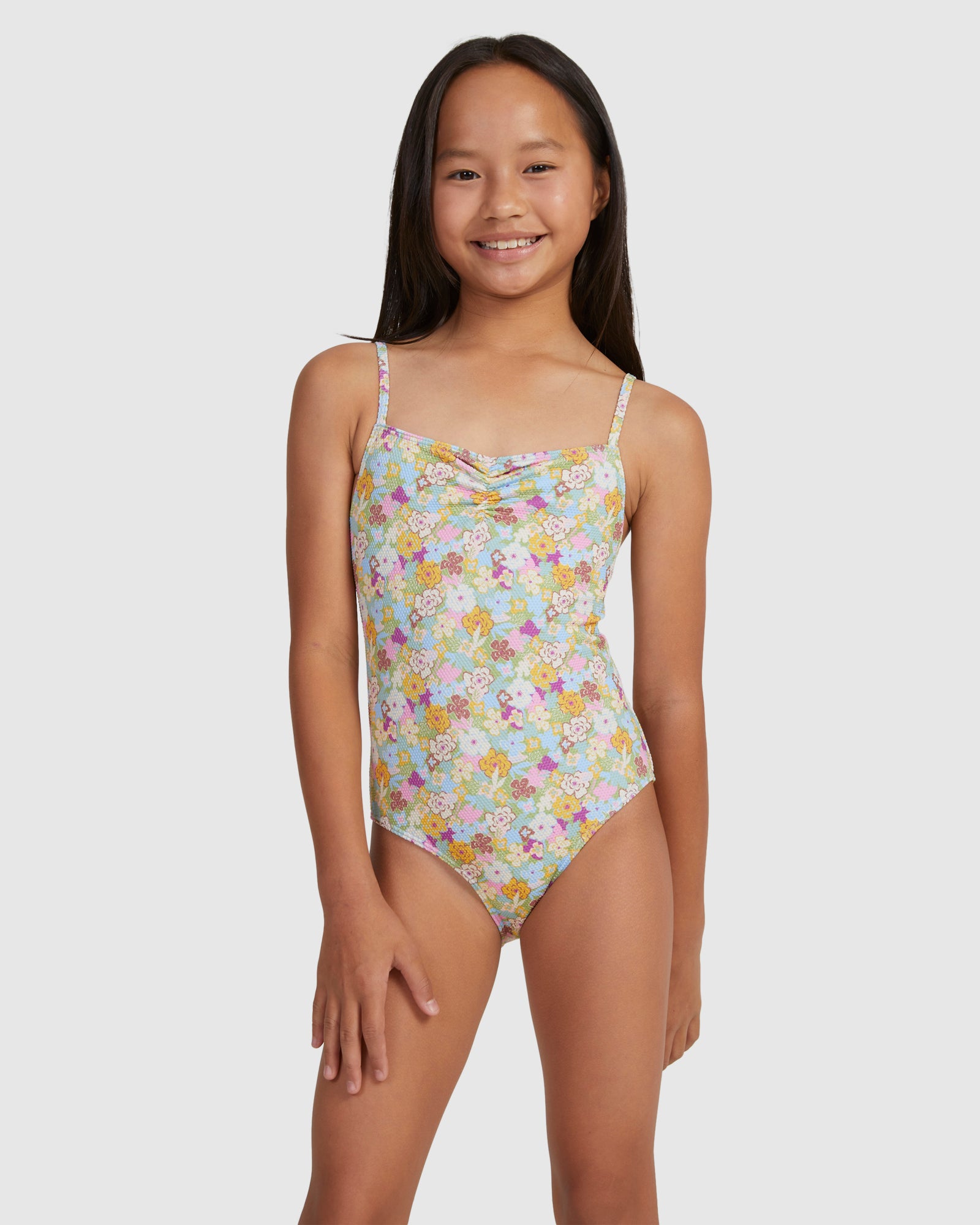 Girls 6-16 Nostalgic Seaside One Piece One Piece Swim