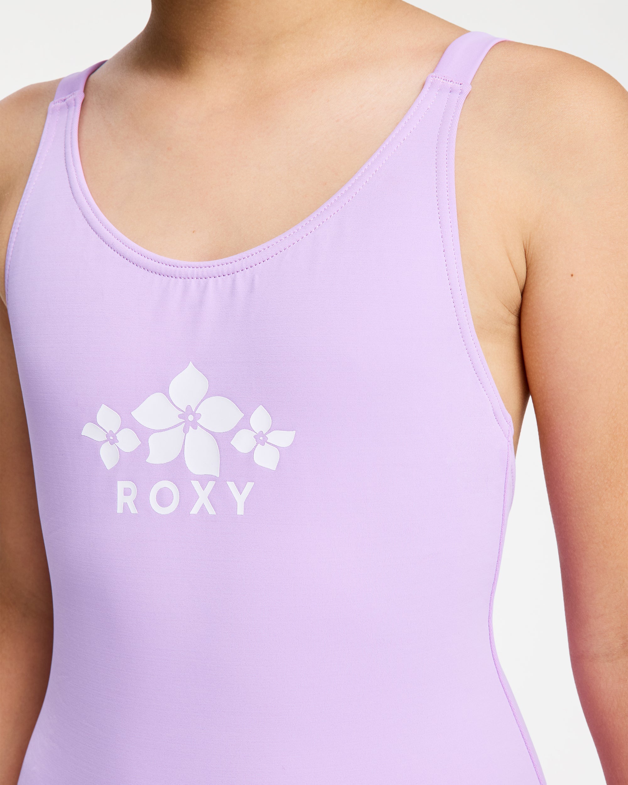 Girls 6-16 Solid Active One Piece Swimsuit