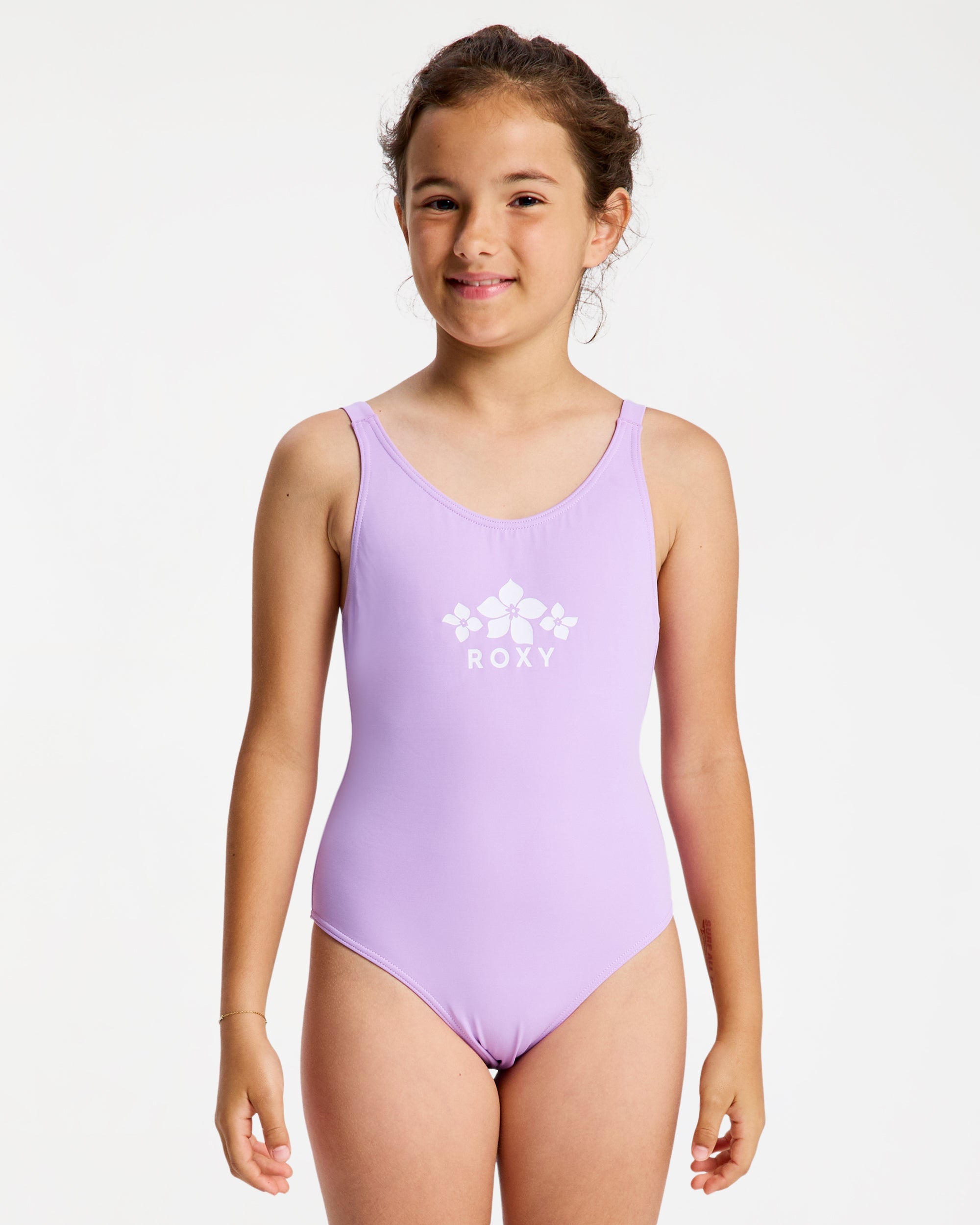 Girls 6-16 Solid Active One Piece Swimsuit