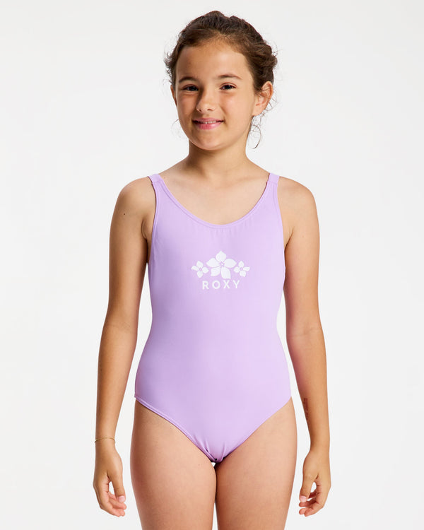 Girls 6-16 Solid Active One Piece Swimsuit