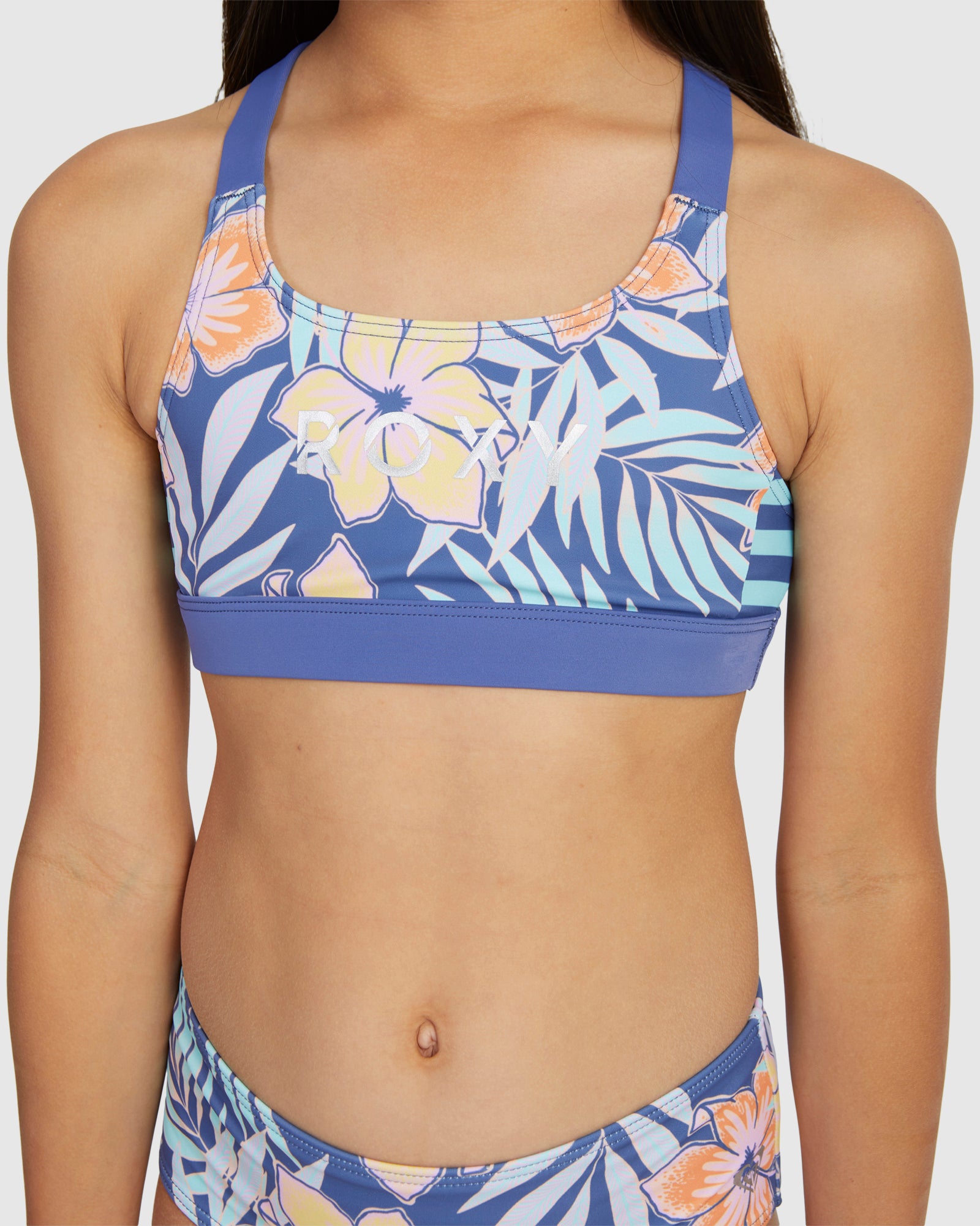 Girls 6-16 Funky Palm Crop Top Set Bikini