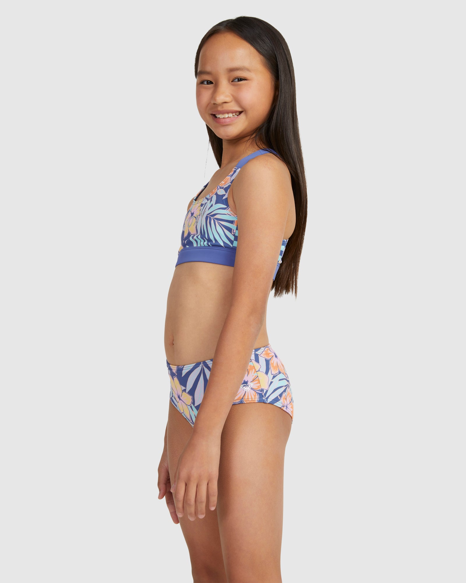 Girls 6-16 Funky Palm Crop Top Set Bikini