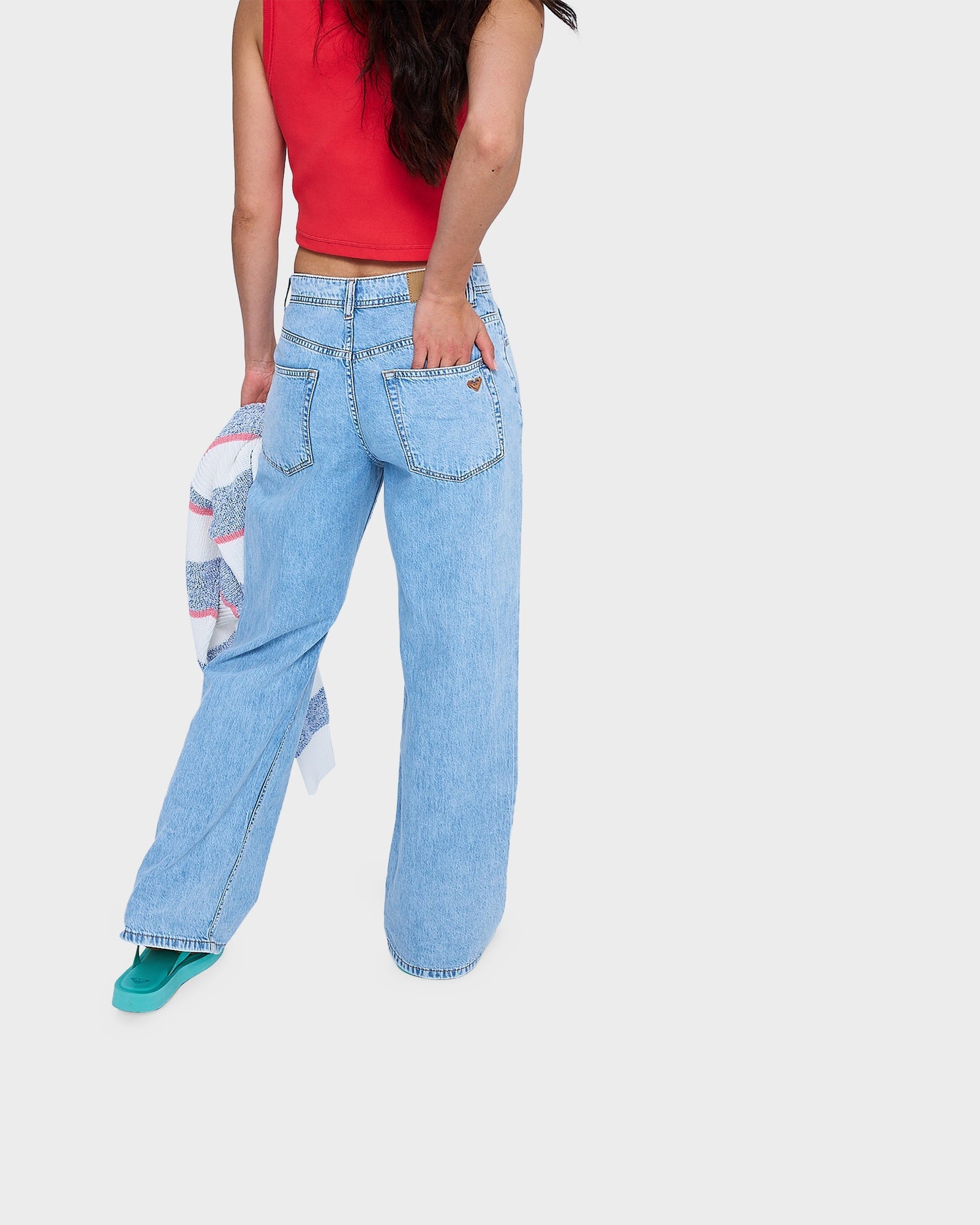 Womens Dawn Patrol Mid Sunbleached Denim Jeans