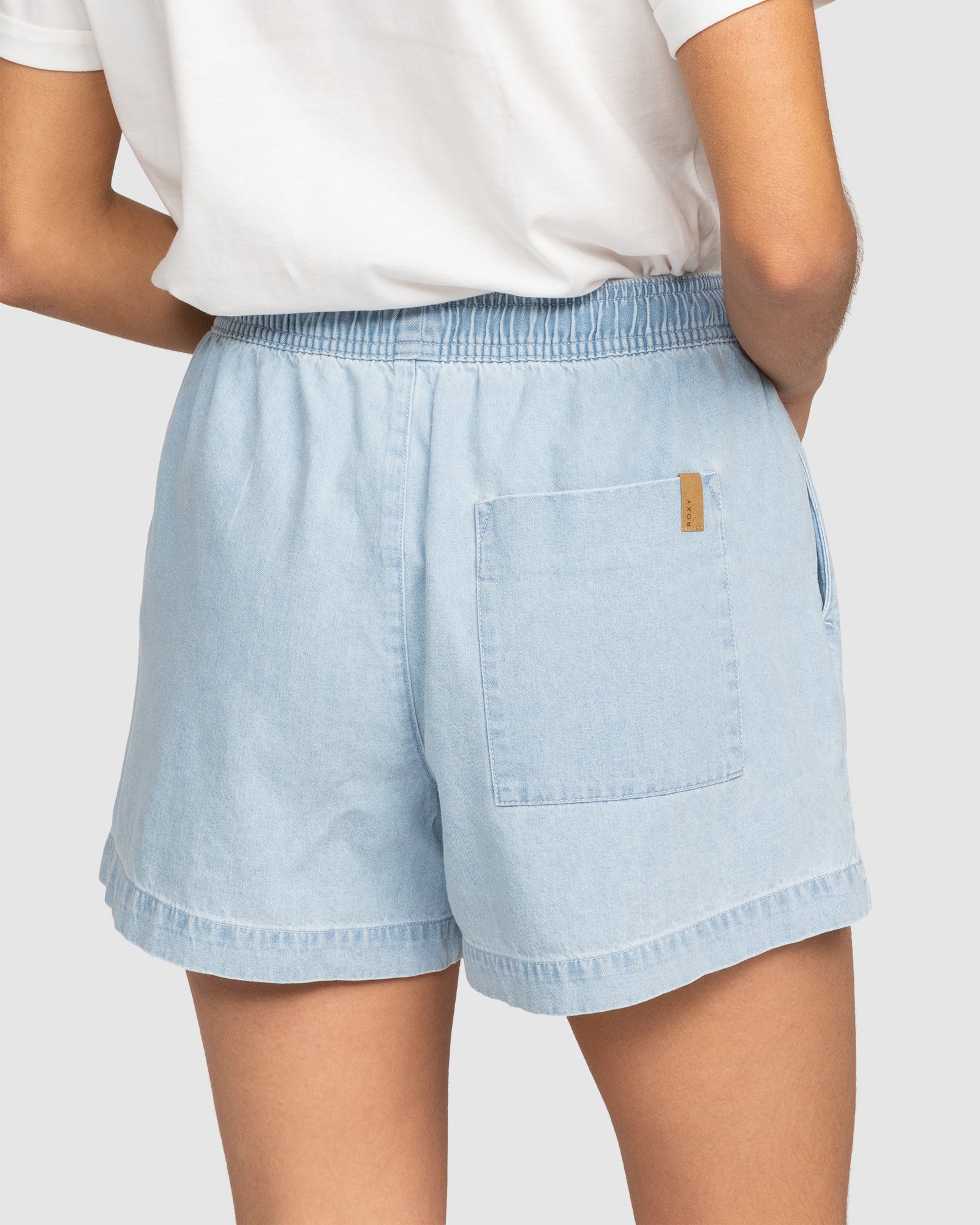 Womens Lekeitio Break Beach Denim Shorts LIGHT BLUE Roxy