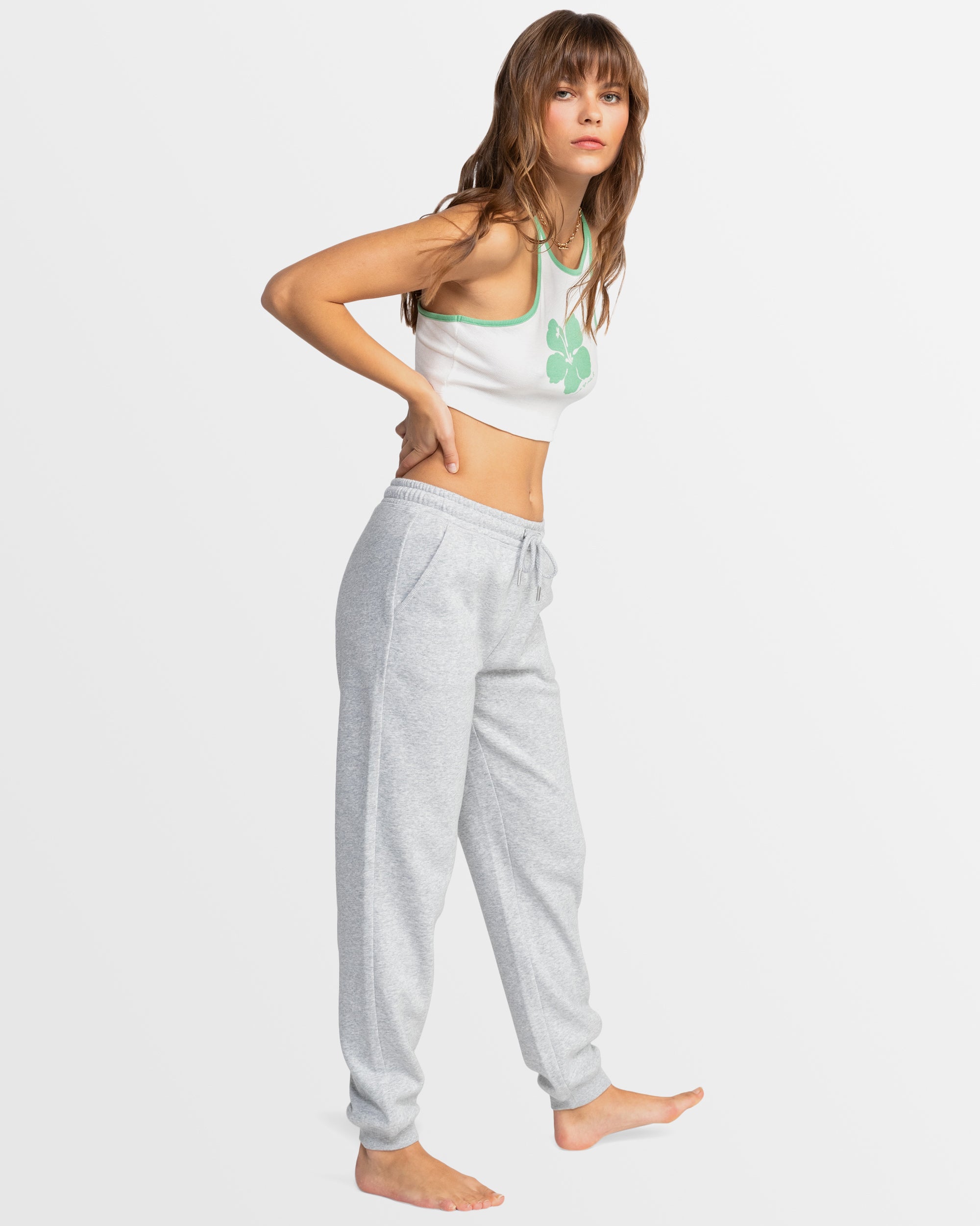 Womens Surf Stoked Elasticated Waist Trousers HERITAGE HEATHER XS