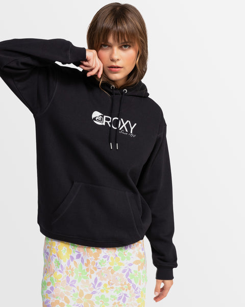 Womens Surf Stoked Pullover Hoodie ANTHRACITE Roxy