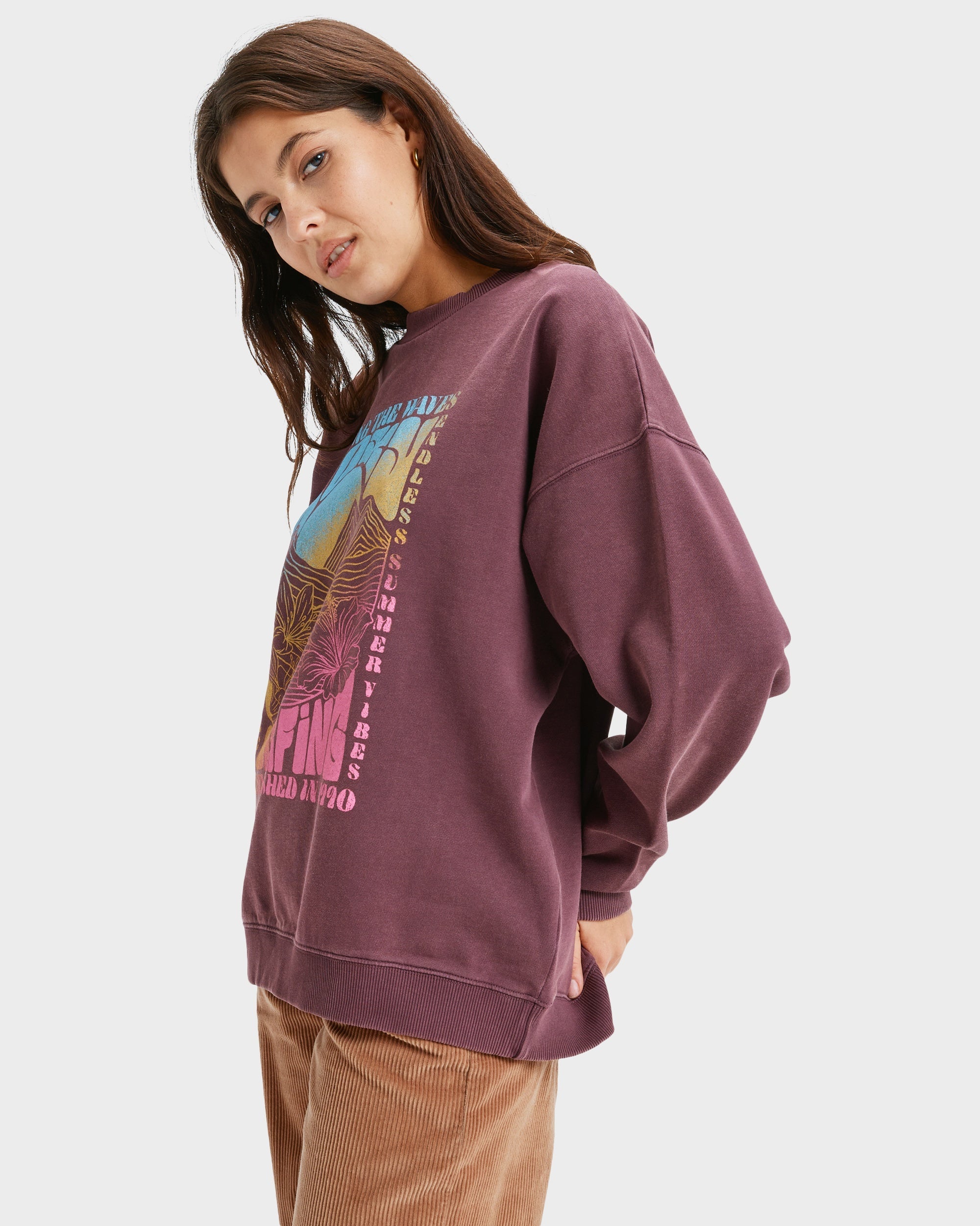 Womens Lineup Oversized Crew Neck