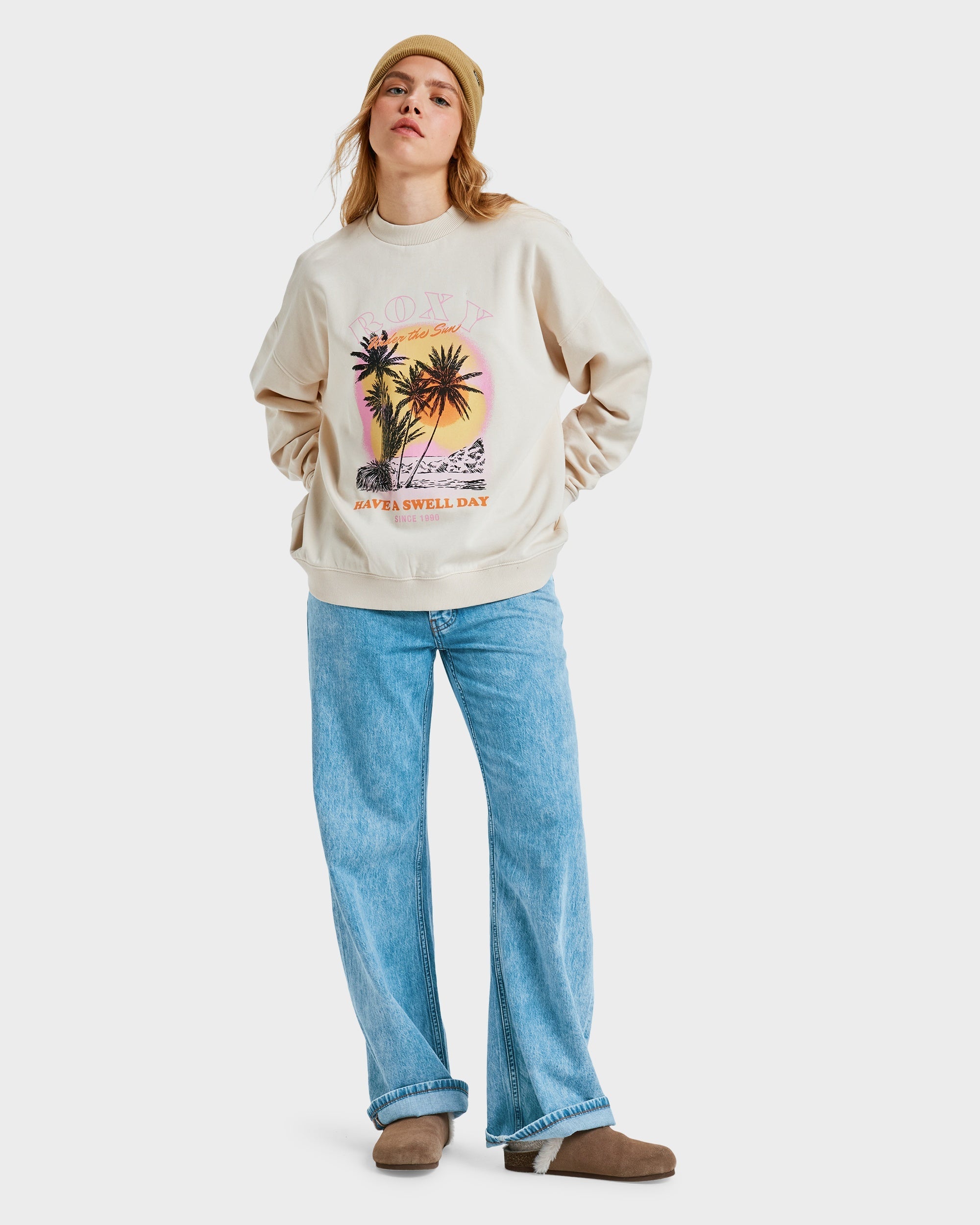 Womens Lineup Oversized Crew Neck