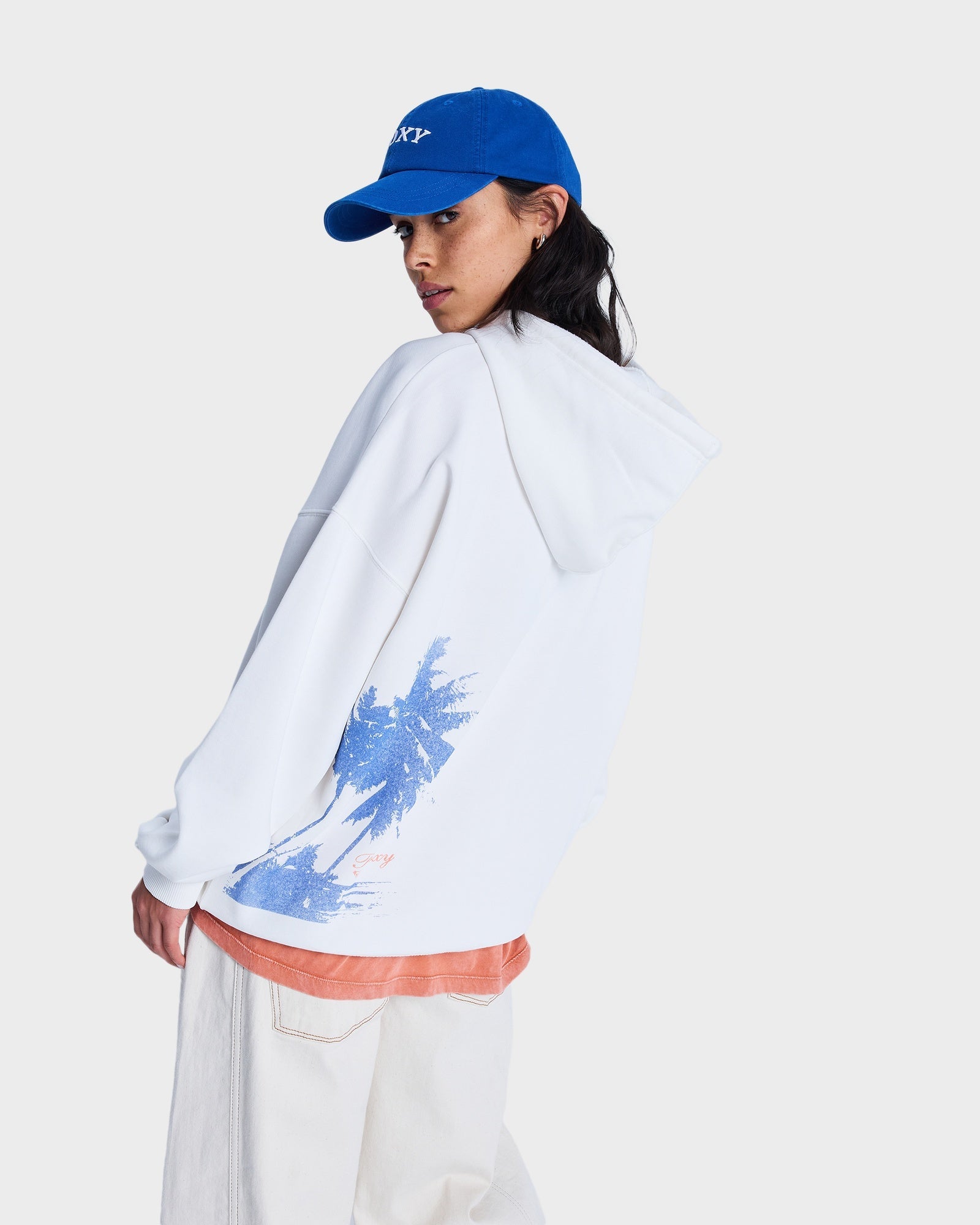 Womens Lineup Oversized Pullover Hoodie