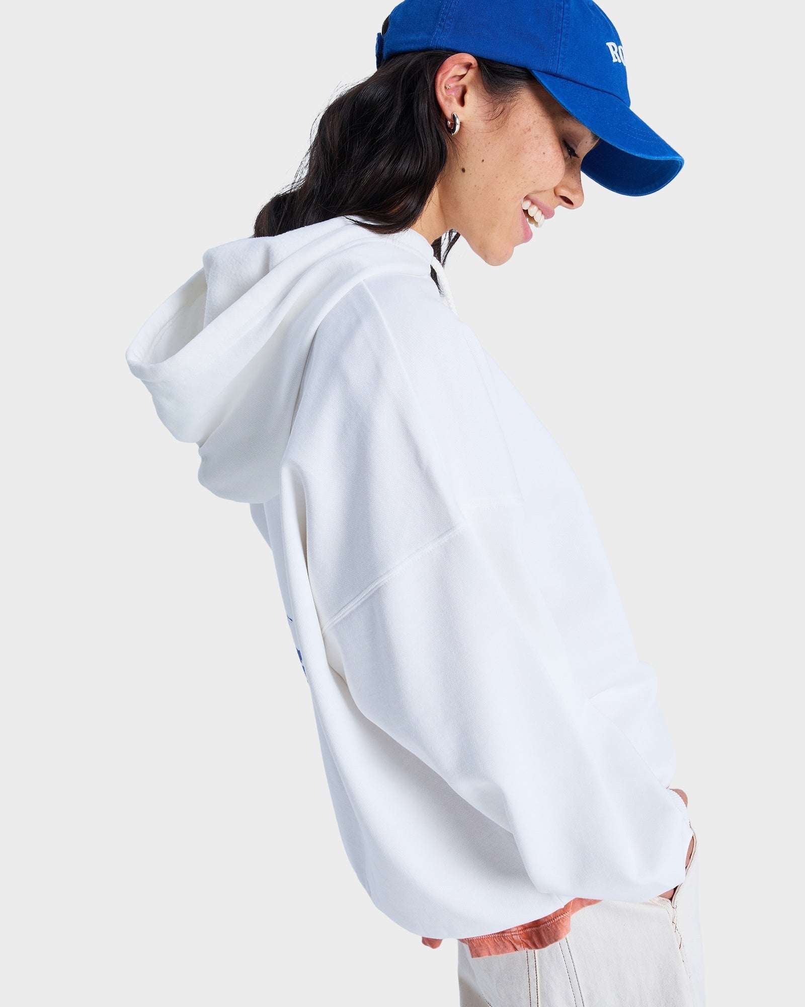 Womens Lineup Oversized Pullover Hoodie