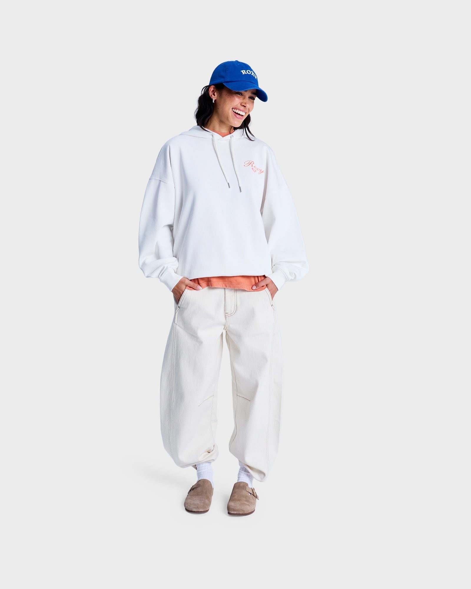 Womens Lineup Oversized Pullover Hoodie