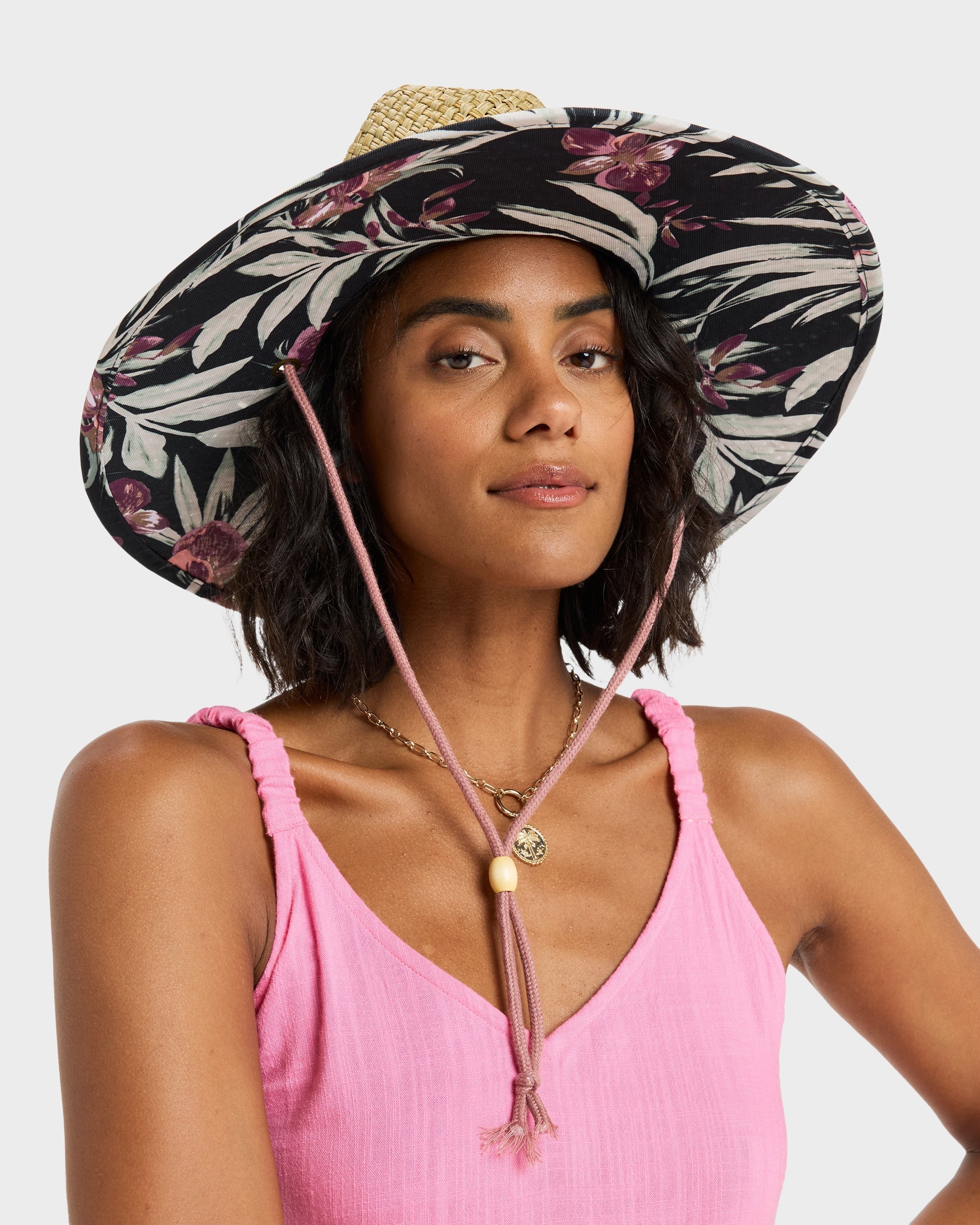 Womens Pina To My Colada Printed Straw Hat