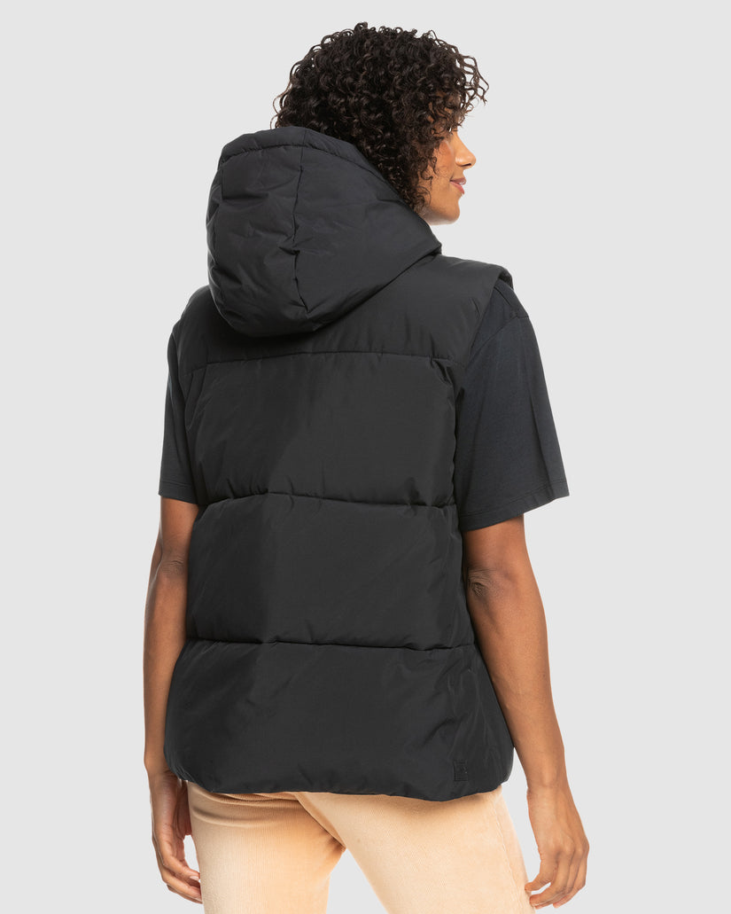 Womens Bright Side Longline Hooded Puffer Jacket