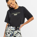 Womens Beach Bound Short Sleeve Cropped T-Shirt
