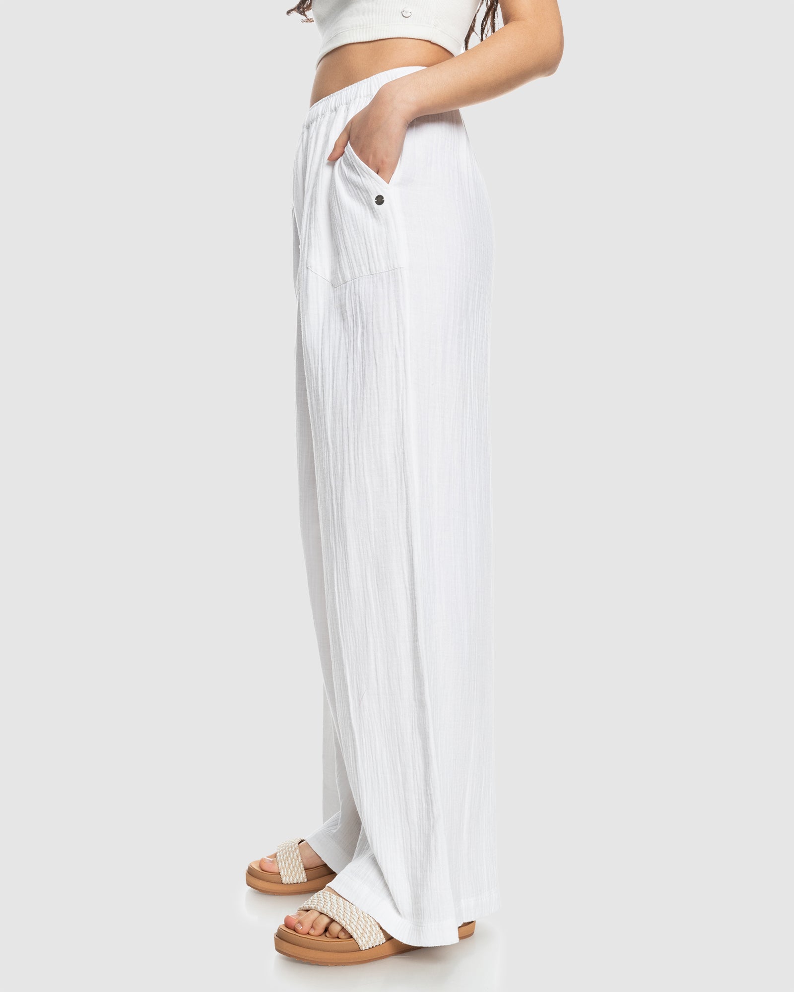 Womens What A Vibe Pants SNOW WHITE Roxy