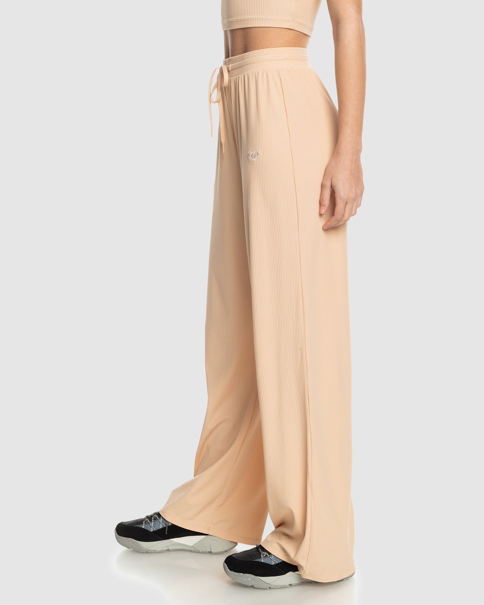 Womens Rise & Vibe Rib Wide Leg Pants