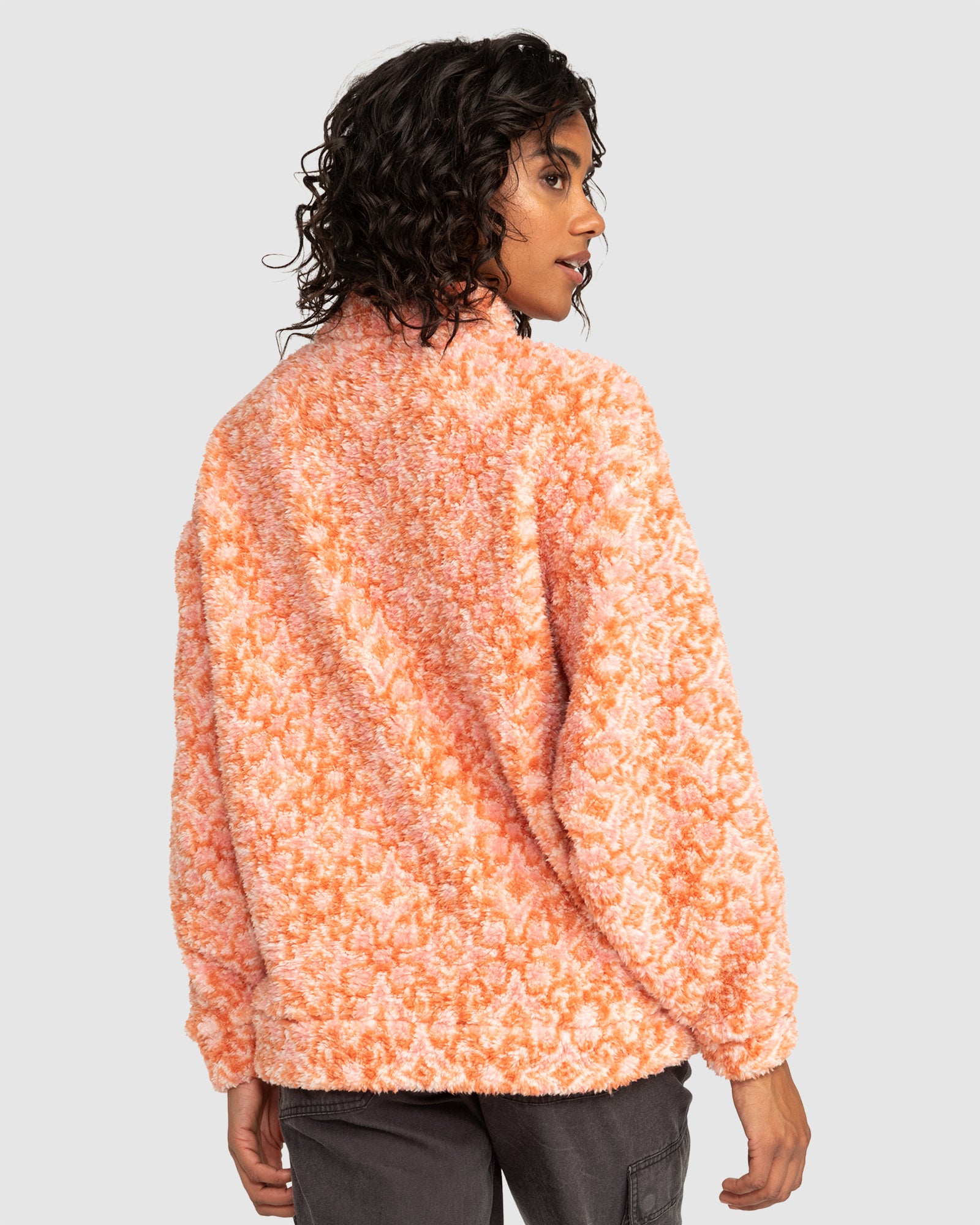 Womens Jive Talking Half Zip Polar Fleece – Fresco Tile Apricot