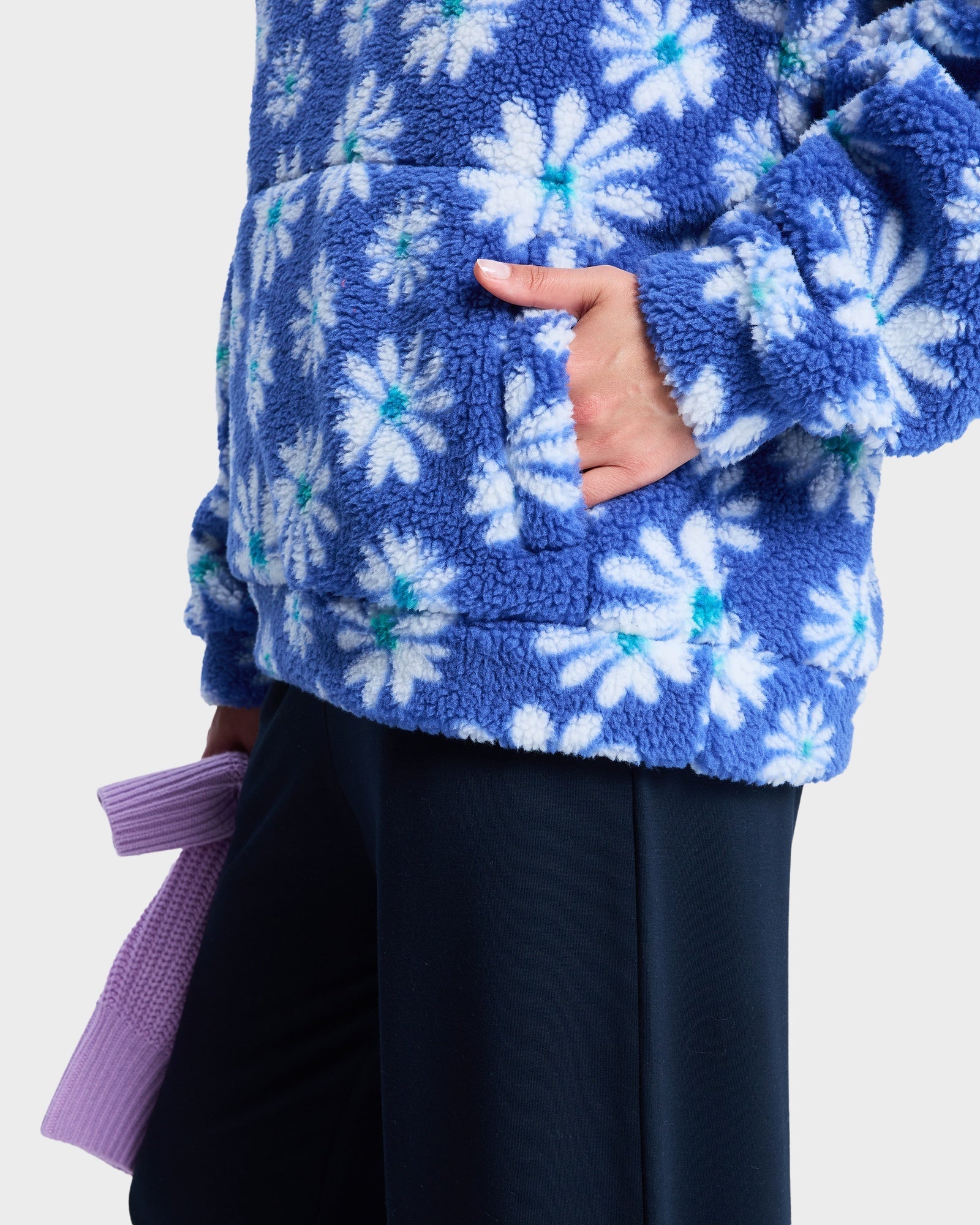 Womens Jive Talking Binded Half Zip Fleece Jumper