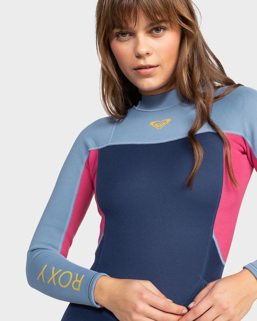 Roxy Prologue 2/2mm Springsuit Damen - Kurzarm Neoprenanzug Mit Rückenreißverschluss