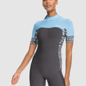 Womens 2mm Swell Series Short Sleeve Back Zip Springsuit
