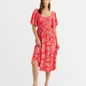 Womens Golden Dawn Midi Fit & Flare Dress